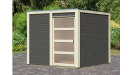 Karibu 79846 Qubic 1 Gartenhaus - Terragrau Foto von Karibu 79846 Qubic 1 Gartenhaus - Terragrau