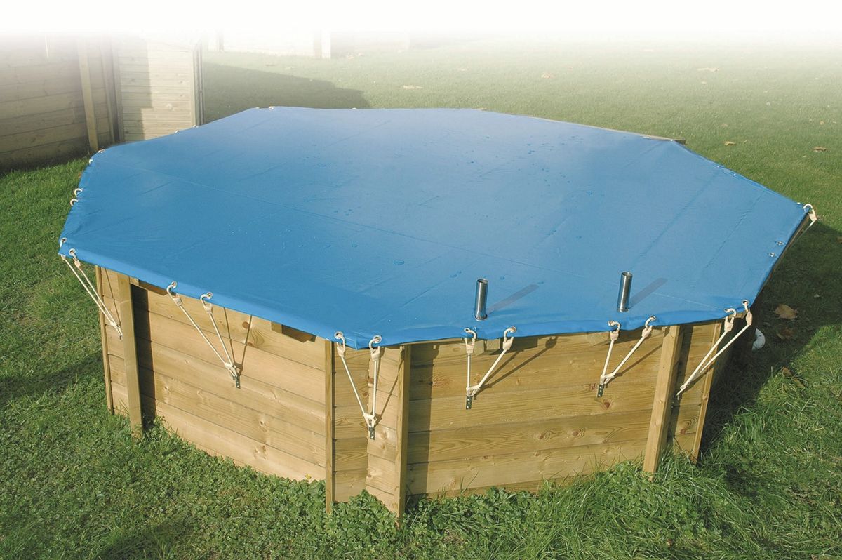 Ubbink Océa ovaalvormig zwembad afdekzeil 550 x 355 cm (8-hoekig)