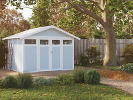 Foto von Grosfillex 22807138 UTILITY V7.5 - Kunststoff Gartenhaus grau-blau