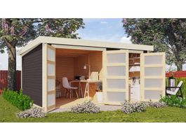 Foto von Karibu 39048 Mühlentrup 3 Gartenhaus - Terragrau