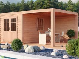 WoodAcademy Gartenhaus mit Terrasse Sapphire Essential Foto von WoodAcademy Gartenhaus mit Terrasse Sapphire Essential
