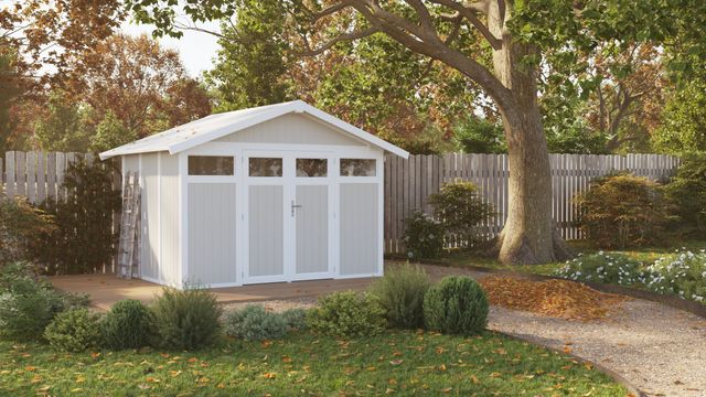 Grosfillex 22807138 UTILITY V7.5 - Kunststoff Gartenhaus grau-grün