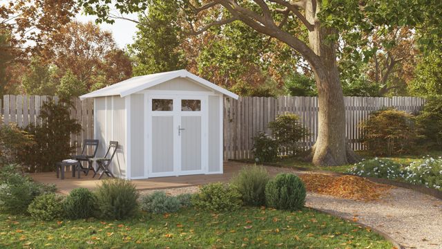 Grosfillex 22805138 UTILITY V4.9 kunststof tuinhuis grijs-groen