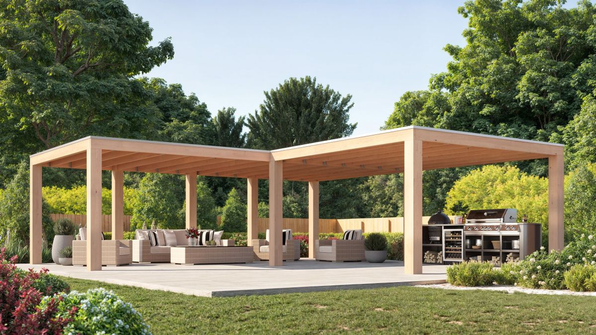 WoodAcademy Douglas overkapping L-model Ruby Excellent