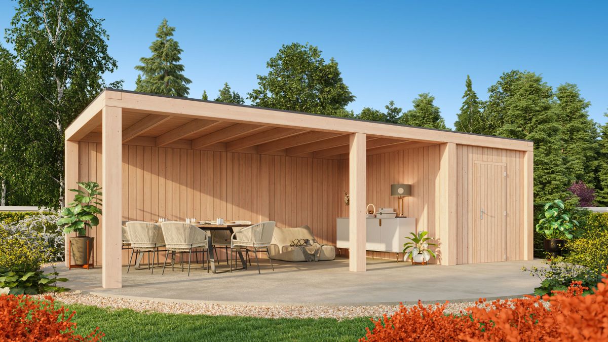 Kirk and Michaels tuinhuis met overkapping Severus