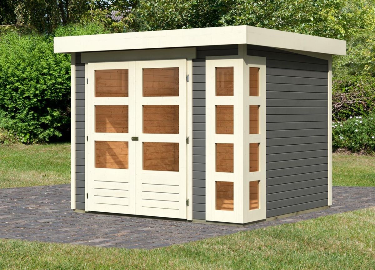 Karibu 82927 Kerko 3 tuinhuis - terragrijs