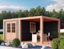 WoodAcademy Gartenhaus mit Terrasse Sapphire Essential nero Foto von WoodAcademy Gartenhaus mit Terrasse Sapphire Essential nero