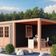 WoodAcademy Gartenhaus mit Terrasse Sapphire Essential nero 500x300 cm