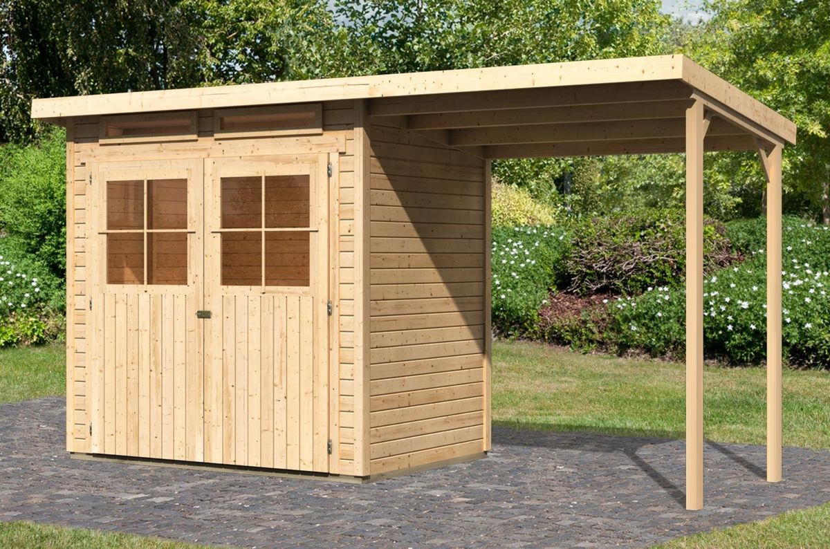 Karibu 83229 Glücksburg 2 tuinhuis met overkapping