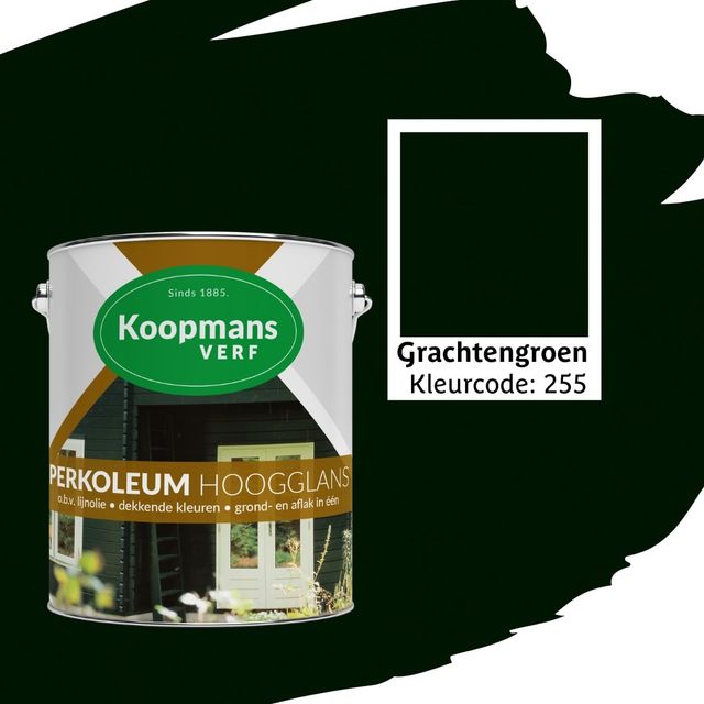 Foto van Koopmans Perkoleum, Grachtengroen 255, 2,5L hoogglans (O)