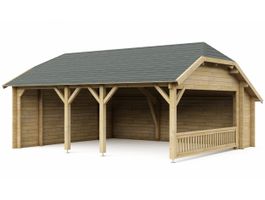 Foto von Interflex wolfsHölzerne Schuppen mit Satteldach WKS1 - Imprägniert