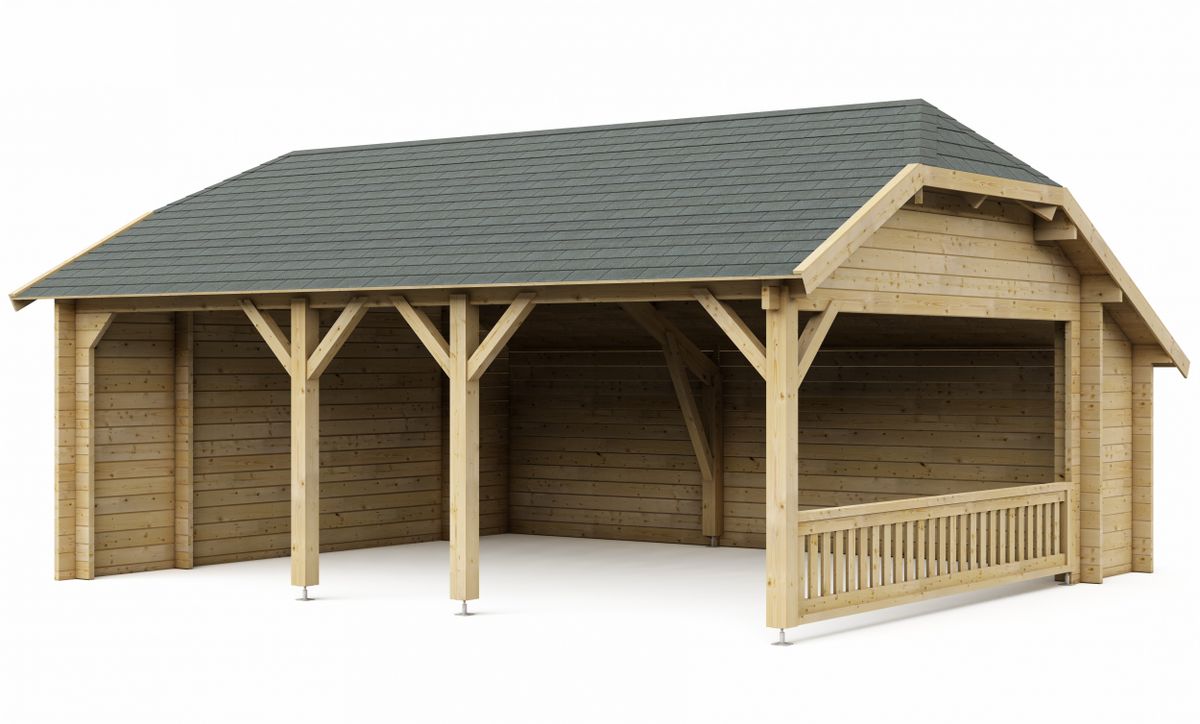 Interflex wolfskapschuur WKS1 - geïmpregneerd