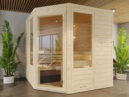 Foto van Azalp Massieve hoeksauna Eva Optic