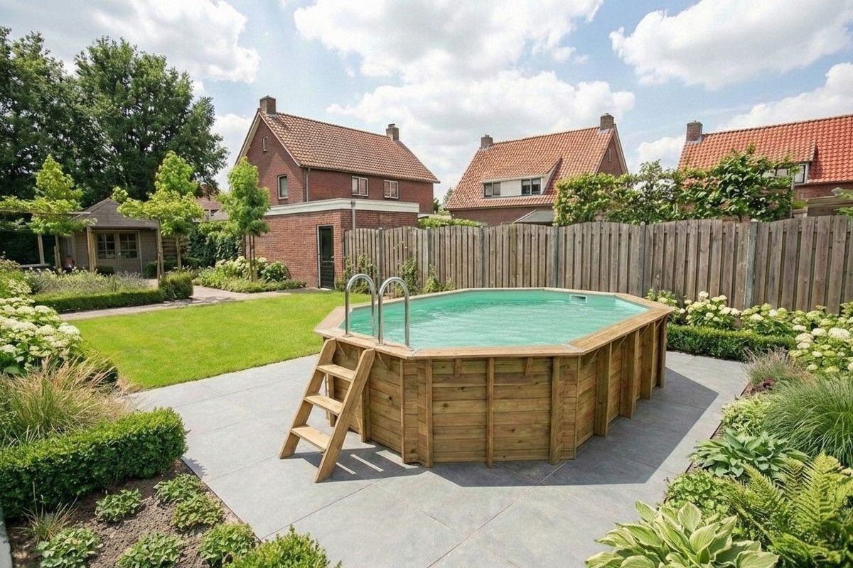 Ubbink Océa 550 x 355 x 120 cm houten zwembad