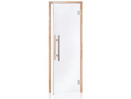 Hot Orange Saunatür Lux 70x200 cm klar Erle Foto von Hot Orange Saunatür Lux 70x200 cm klar Erle