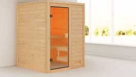 Karibu 6160 Sandra binnensauna Foto van Karibu 6160 Sandra binnensauna