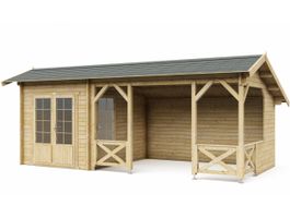 Foto von Interflex Blockhütte mit terrasse 6732 - Imprägniert