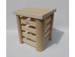 Liberty Wellness Sauna opstap krukje de Luxe Foto van Liberty Wellness Sauna opstap krukje de Luxe