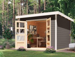 Foto van Karibu 97894 Pluto 6 tuinhuis - terragrijs|wit