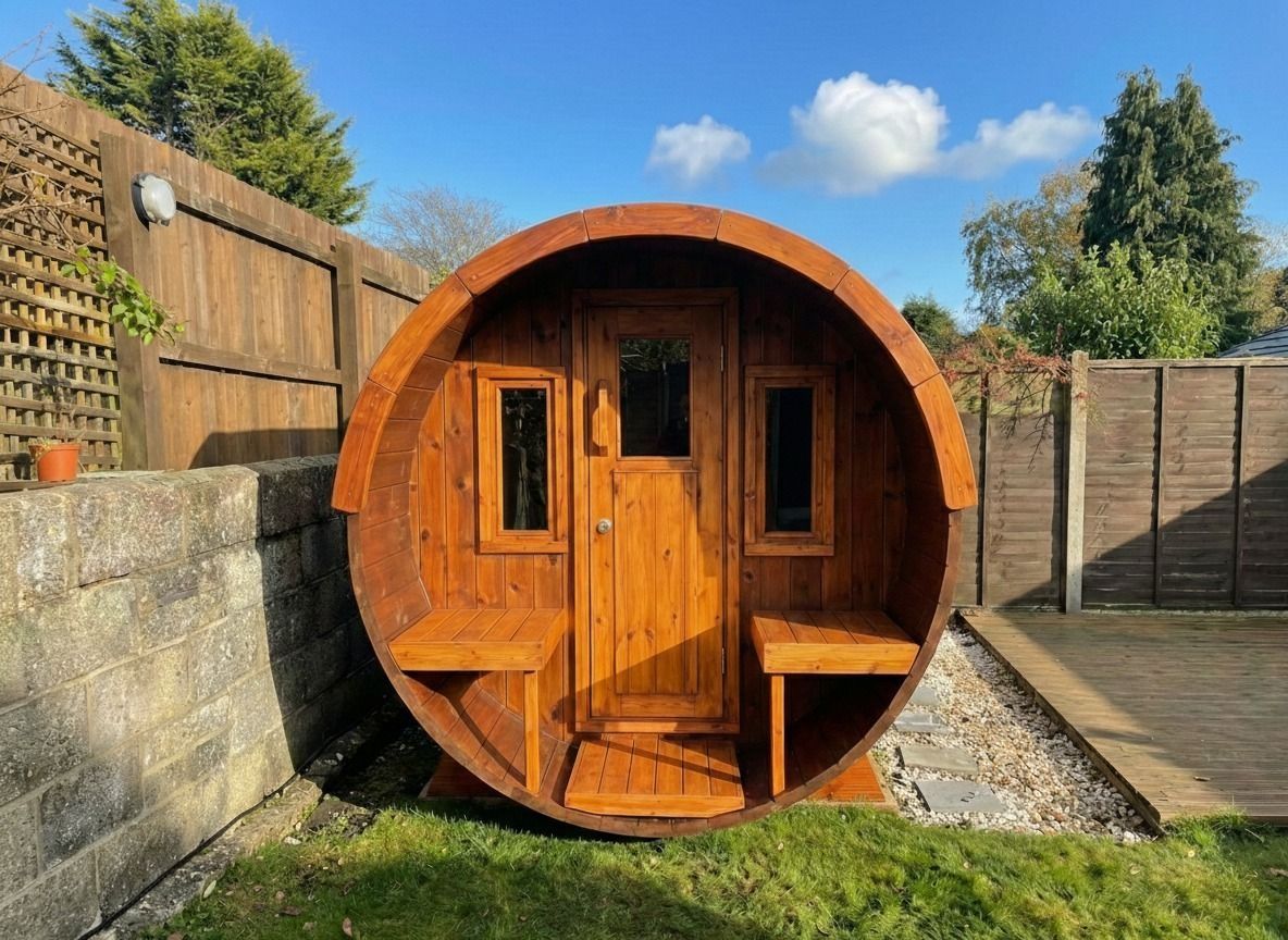 Foto van Interflex barrelsauna 2.5 - thermowood