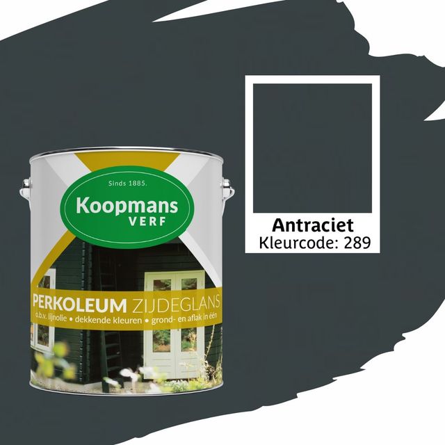 Foto van Koopmans Perkoleum, Antraciet 289, 2,5L zijdeglans