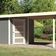 Karibu Schwandorf 3 Gartenhaus mit Anbaudach 240 cm - Terragrau (77739)
