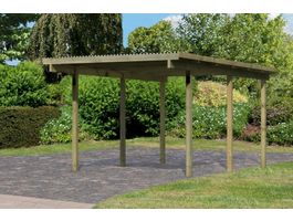 Foto von Karibu 62023 Eco Einzel Hölzerne Carport 1 - Geïmpregneerd