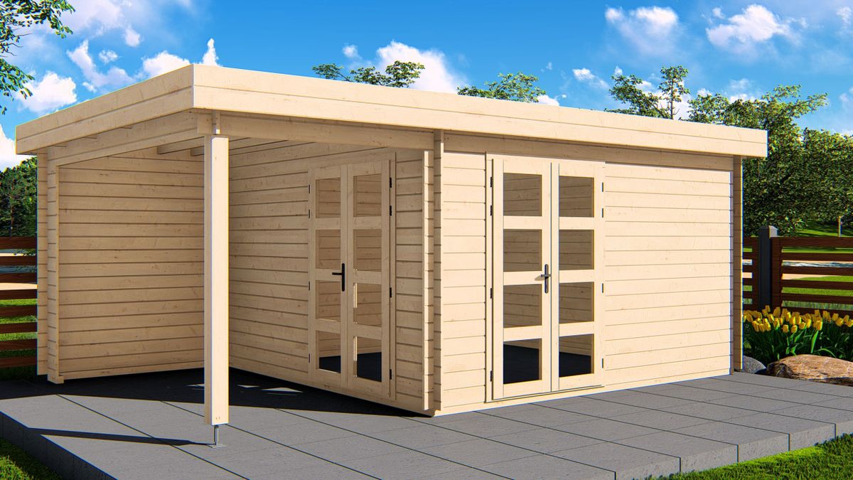 Graed Blockhaus Optimism mit veranda