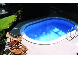 Foto von Trend Pool Beckenrandsteine Tahiti weiß (für Ovalbecken)