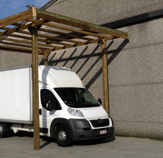 Solid S7761 Houten Carport- Hogedruk Geïmpregneerd