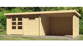 Foto van Karibu 78677 Bastrup 8 blokhut met overkapping