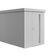 Biohort Neo 3A metalen tuinhuis zilver-metallic enkele deur