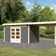 Karibu Kandern 7 Gartenhaus mit Anbaudach 320 cm - terragrau (9247)
