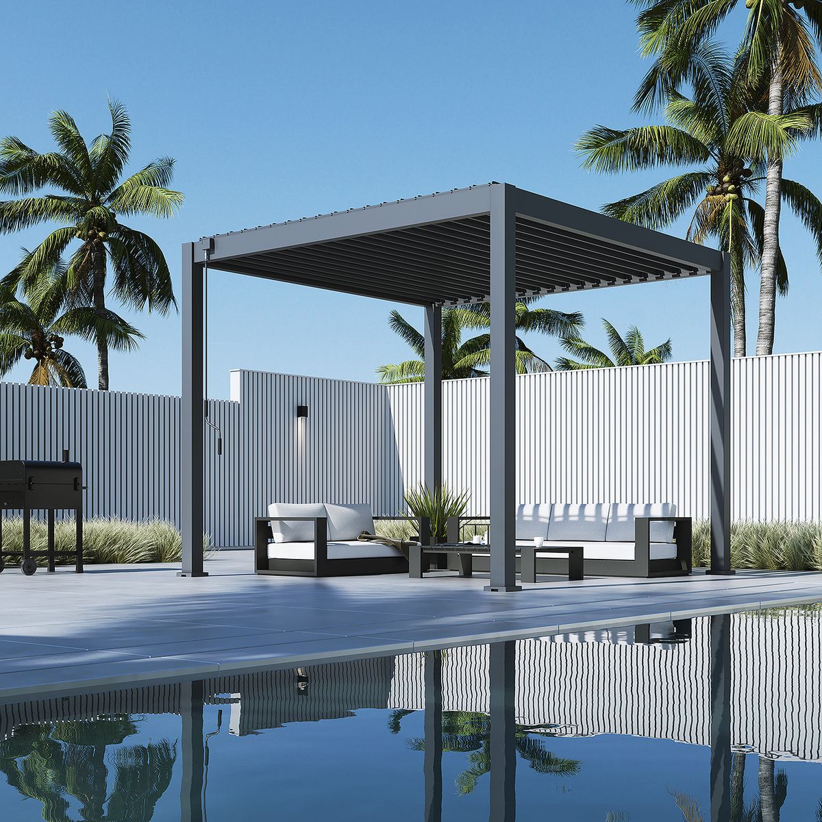 Porchenzo Paros Classic aluminium aluminium pergola - Anthrazit