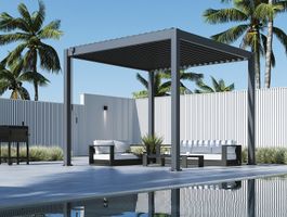 Porchenzo Paros Classic aluminium aluminium pergola - Anthrazit Foto von Porchenzo Paros Classic aluminium aluminium pergola - Anthrazit