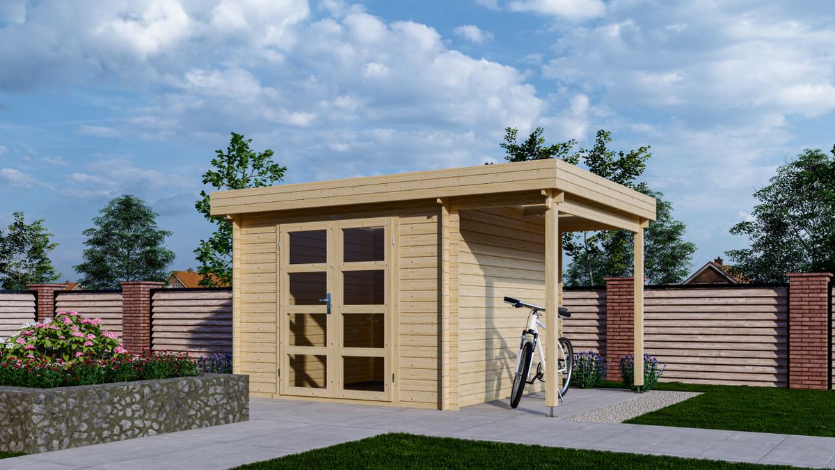 Interflex blokhut met overkapping 331 M