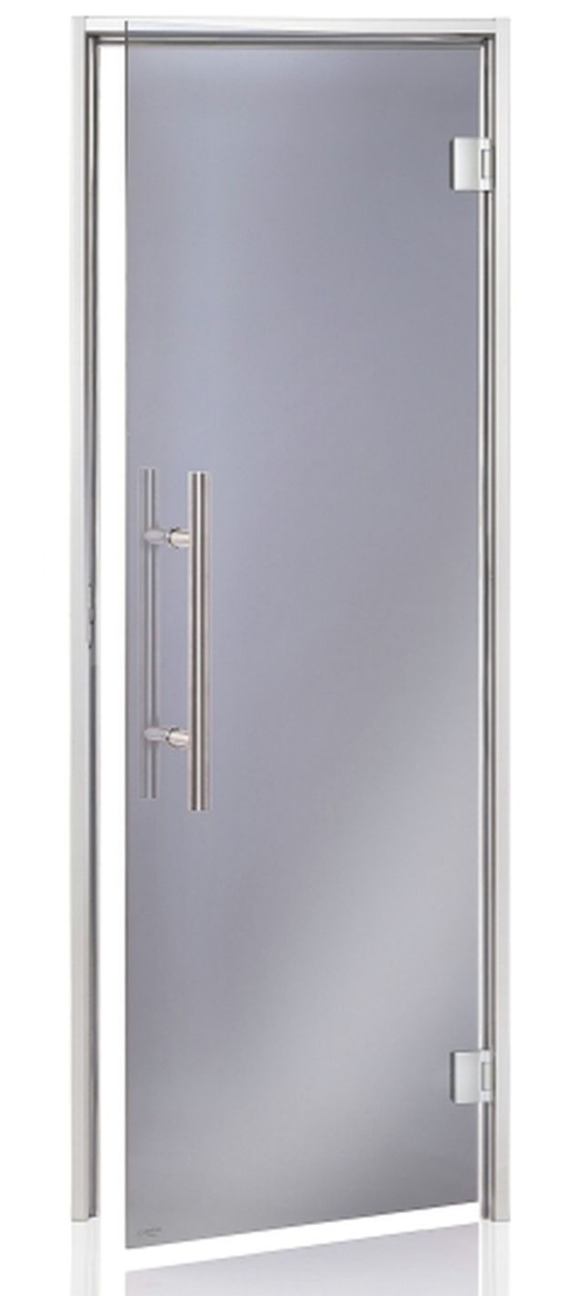 Hot Orange Stoombad deur Au Premium - helder grijs glas