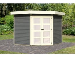 Karibu 61863 Goldendorf 5 Gartenhaus - Terragrau Foto von Karibu 61863 Goldendorf 5 Gartenhaus - Terragrau