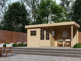 Interflex Blockhütte mit terrasse 2556 Z Plus Foto von Interflex Blockhütte mit terrasse 2556 Z Plus