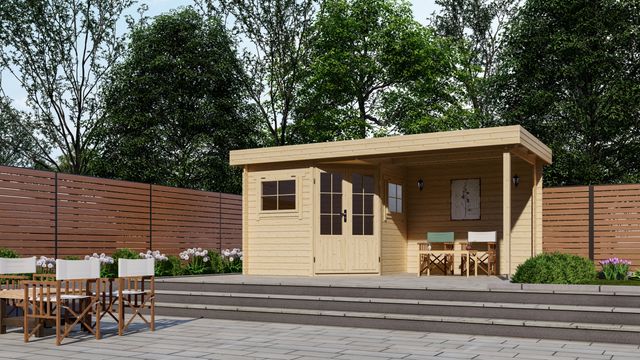 Interflex Blockhütte mit terrasse 2556 Z Plus