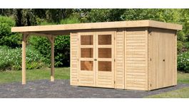 Karibu 82952 Retola 2 tuinhuis met overkapping Foto van Karibu 82952 Retola 2 tuinhuis met overkapping