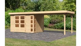 Karibu 82944 Kerko 4 tuinhuis met overkapping Foto van Karibu 82944 Kerko 4 tuinhuis met overkapping