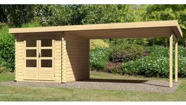 Foto van Karibu 77805 Bastrup 4 blokhut met overkapping