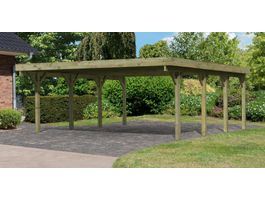 Foto von Karibu 61960 Classic Doppel 2 Variant A Hölzerne CarportOP is OP!