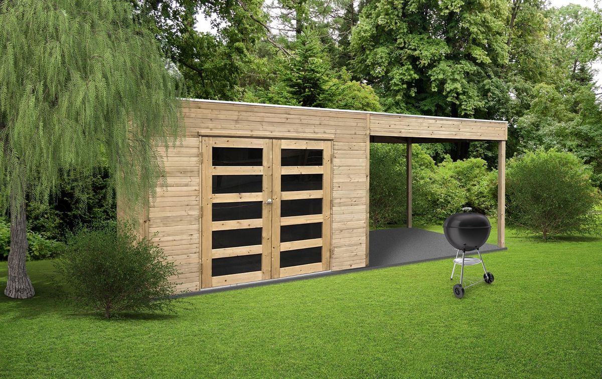 Solid s8732-1 tuinhuis Salerno - Hogedruk geïmpregneerd