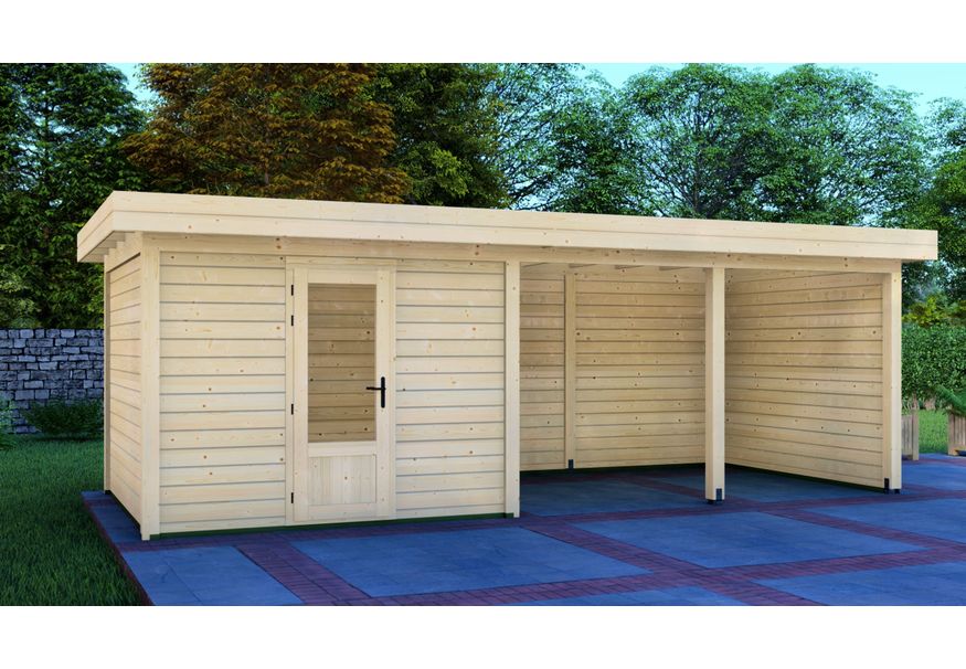 Graed tuinhuis met overkapping Keulen 700x300 cm Foto van Graed tuinhuis met overkapping Keulen 700x300 cm