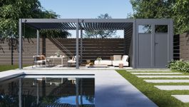 Porchenzo Paros Max met berging - antraciet Foto van Porchenzo Paros Max met berging - antraciet