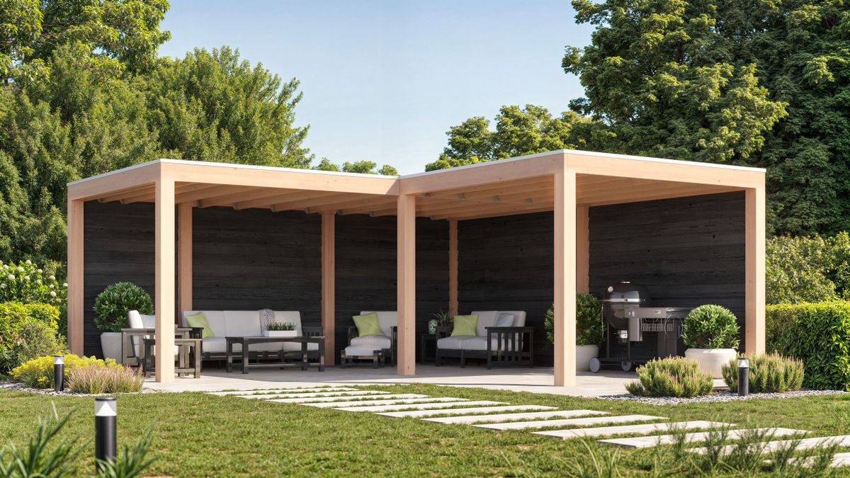 WoodAcademy Douglas overkapping L-model Moonstone Essential Nero