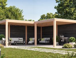 WoodAcademy Douglas overkapping L-model Moonstone Essential Nero Foto van WoodAcademy Douglas overkapping L-model Moonstone Essential Nero