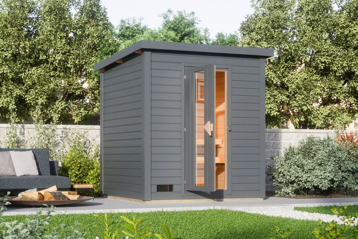 Karibu 97707 Hytti 2 buitensauna - terragrijs